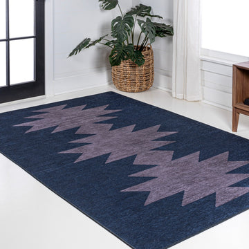 Chayton Minimalist Geometric Machine-washable Area Rug